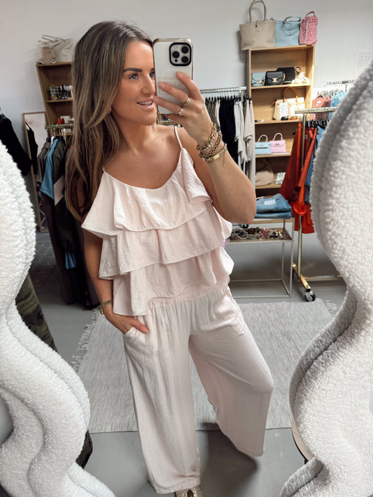2-pieces Ruffle Lichtroze