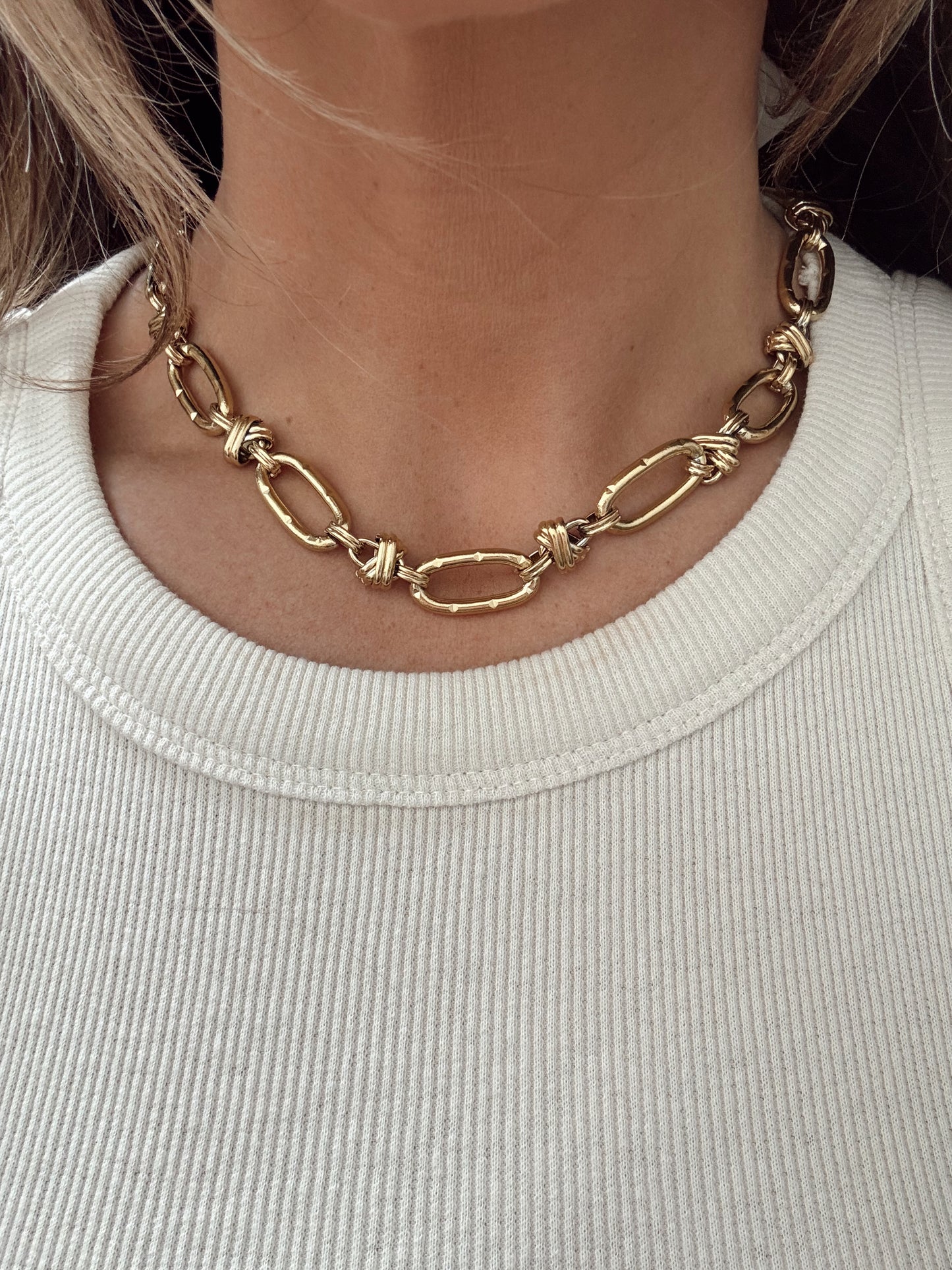 Schakelketting open Livia Goud