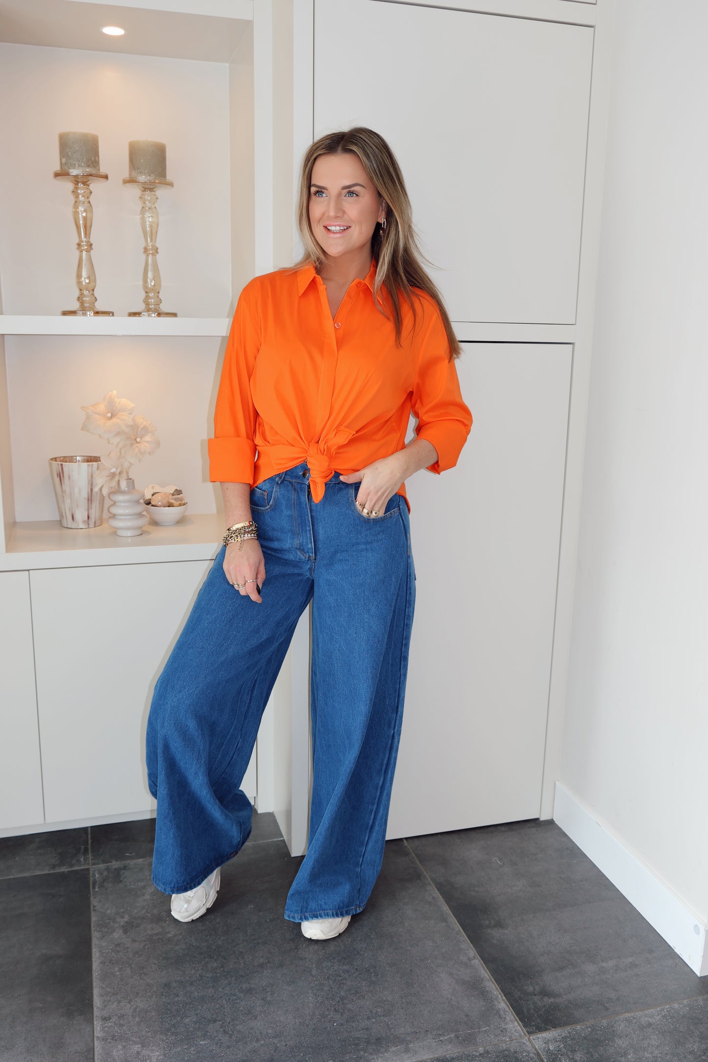 Katoenen blouse Marly Oranje