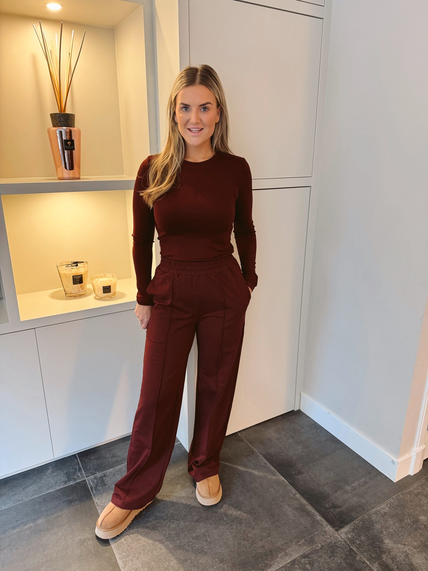Joggingbroek Bella Burgundy