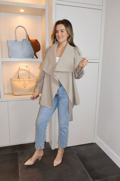 Korte trenchcoat Lola Beige