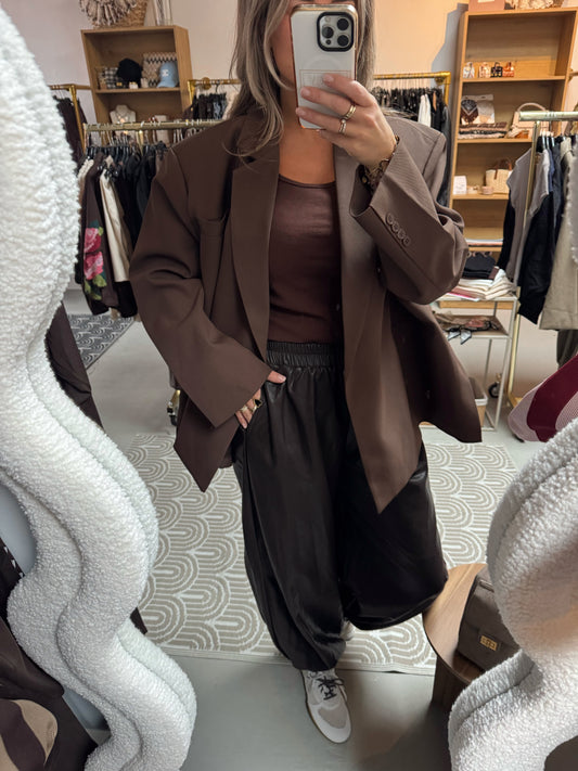 Ambika Blazer Jasmiin Coffee brown