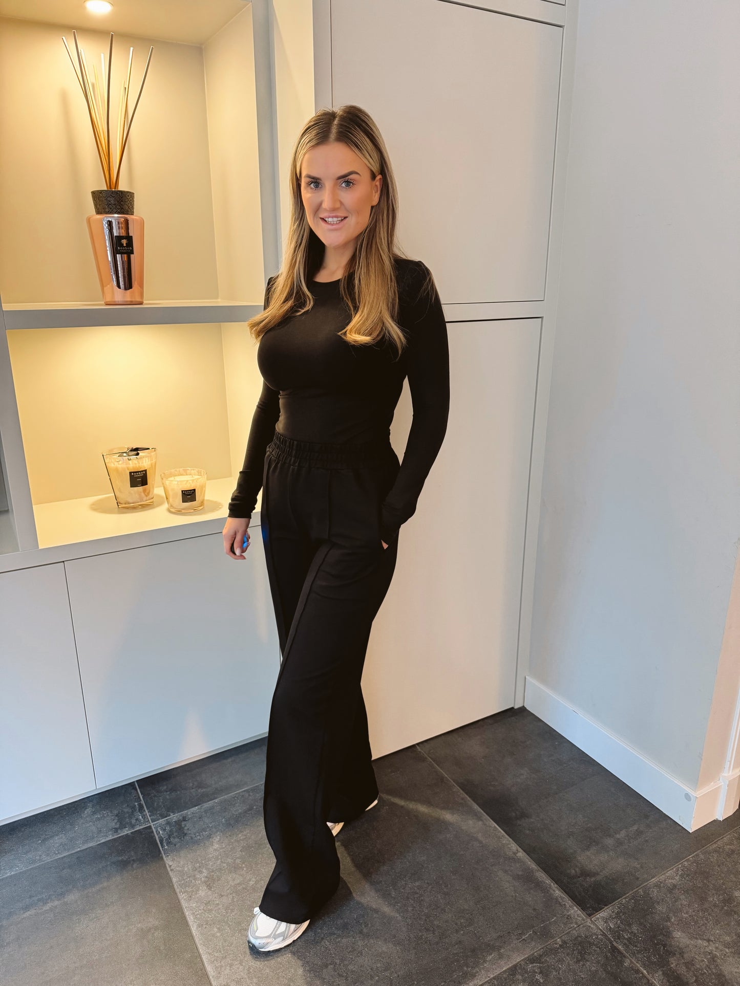 Basic T-shirt lange mouwen Bella Zwart