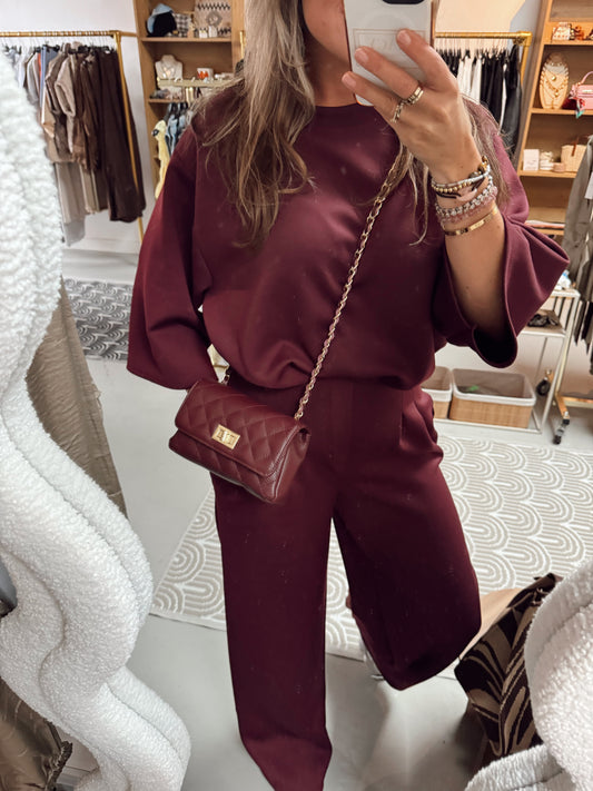 100% Leer Audrey Klein Burgundy