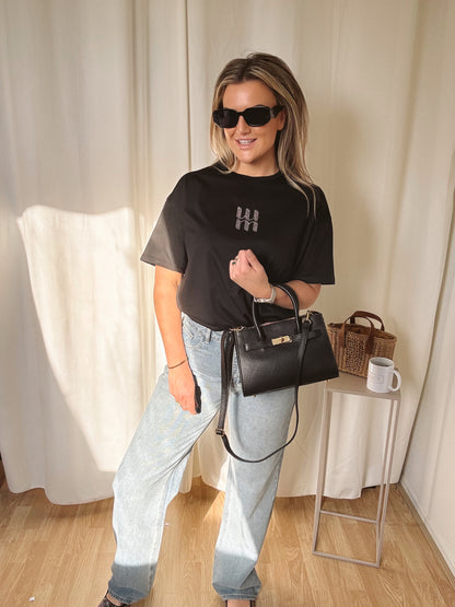 T-Shirt Letter M Black