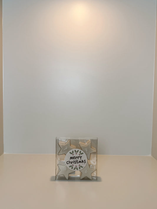 Merry Christmas Vanille ster kaarsen