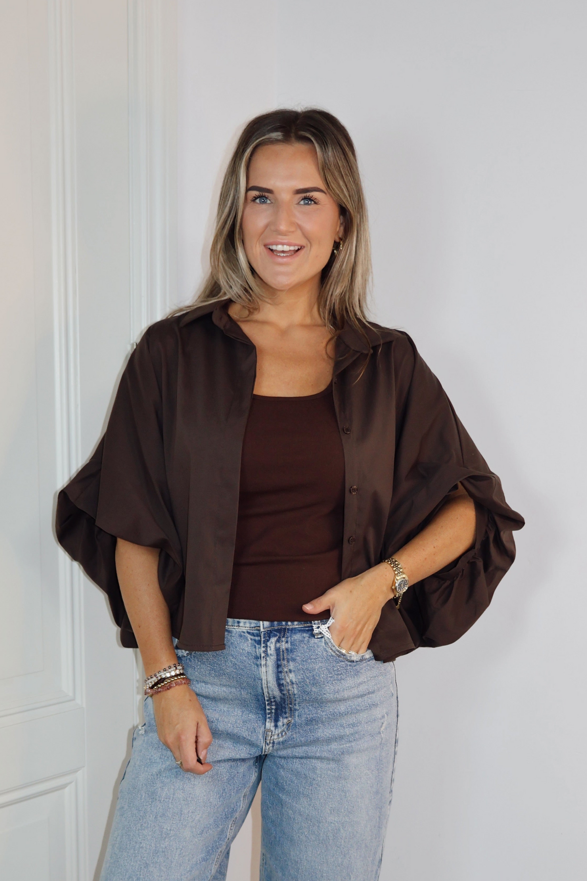 Blouse pofmouw Kim Bruin