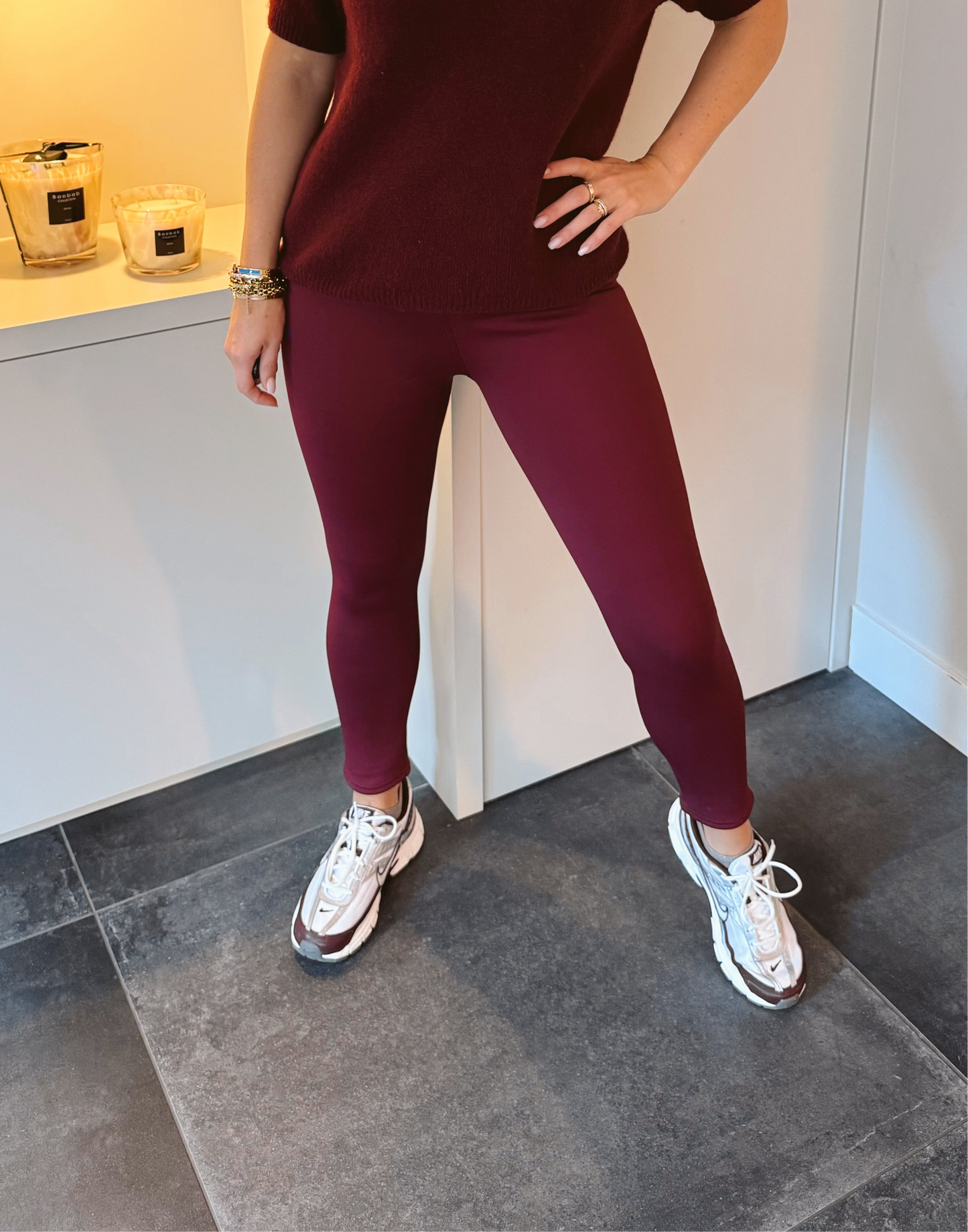 Fleece Legging Kim Burgundy