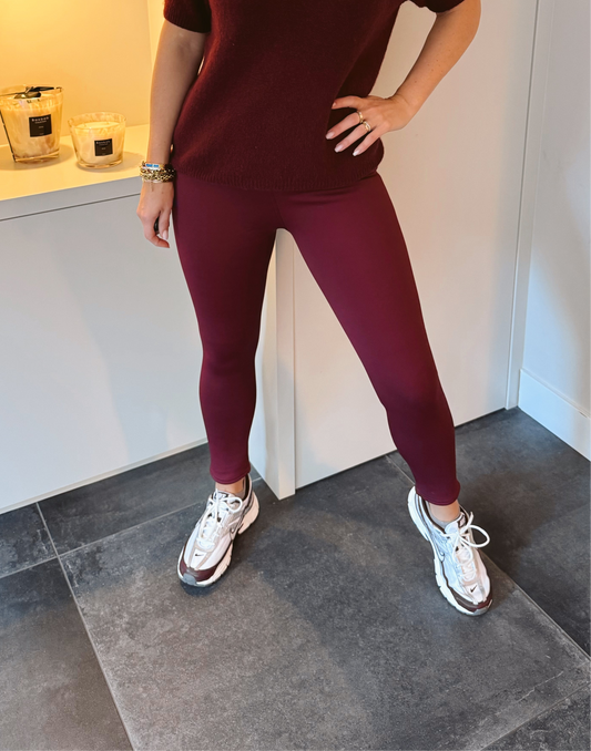Fleece Legging Kim Burgundy
