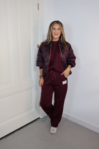Bomberjack streep Billy Plum/beige