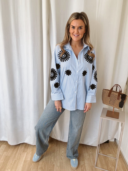 Blouse Stripe Print