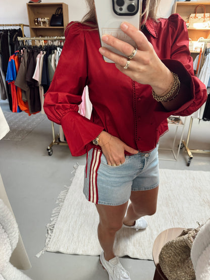 Queen Hearts Shorts jeans/rood