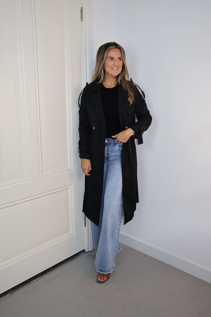 Trenchcoat Bella Zwart