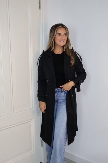 Trenchcoat Bella Zwart