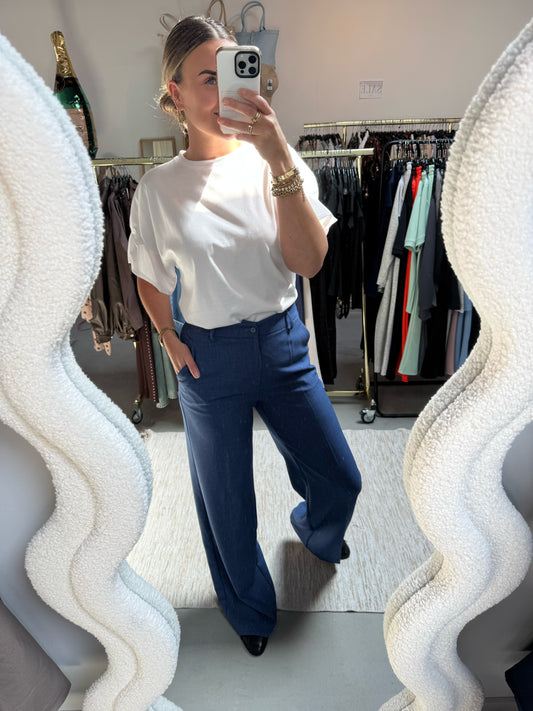 Stella Pantalon Jeansblauw