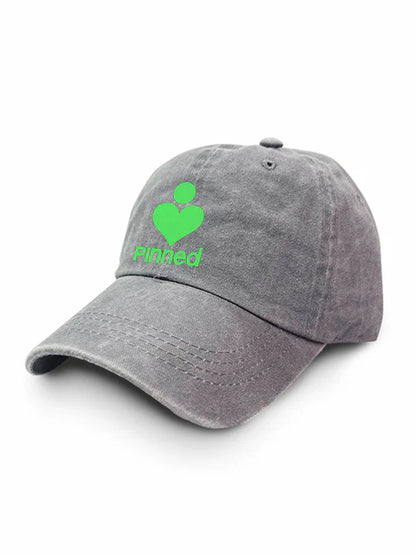 Cap PiNNED Neon Green Velvet light Gray