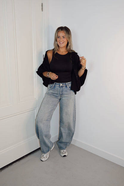 Queen Hearts "The Barrel Jeans" Jeansblauw