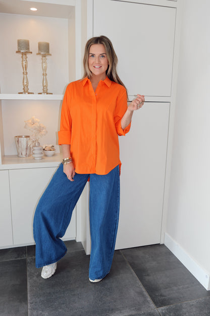 Katoenen blouse Marly Oranje