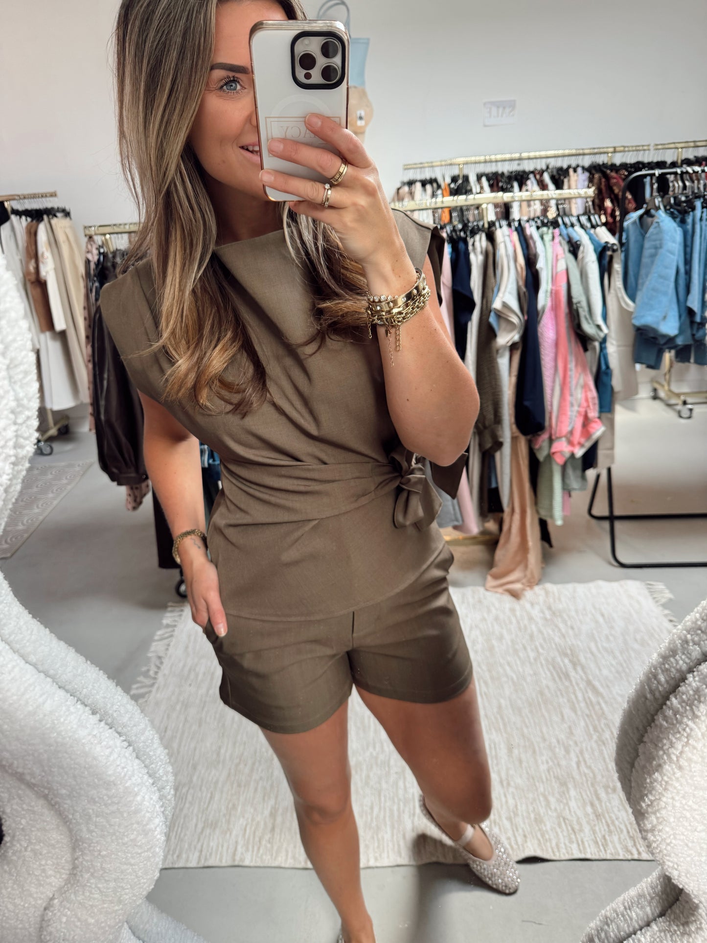 Ambika pantalon short Gia Coffee Brown