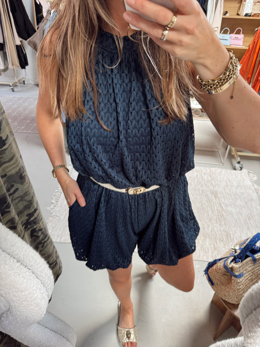 Jumpsuit kant Bella Blauw