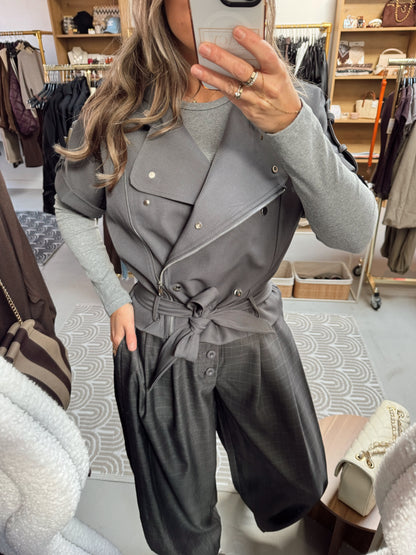 Ambika Pantalon Balloon Kylie Grey Check