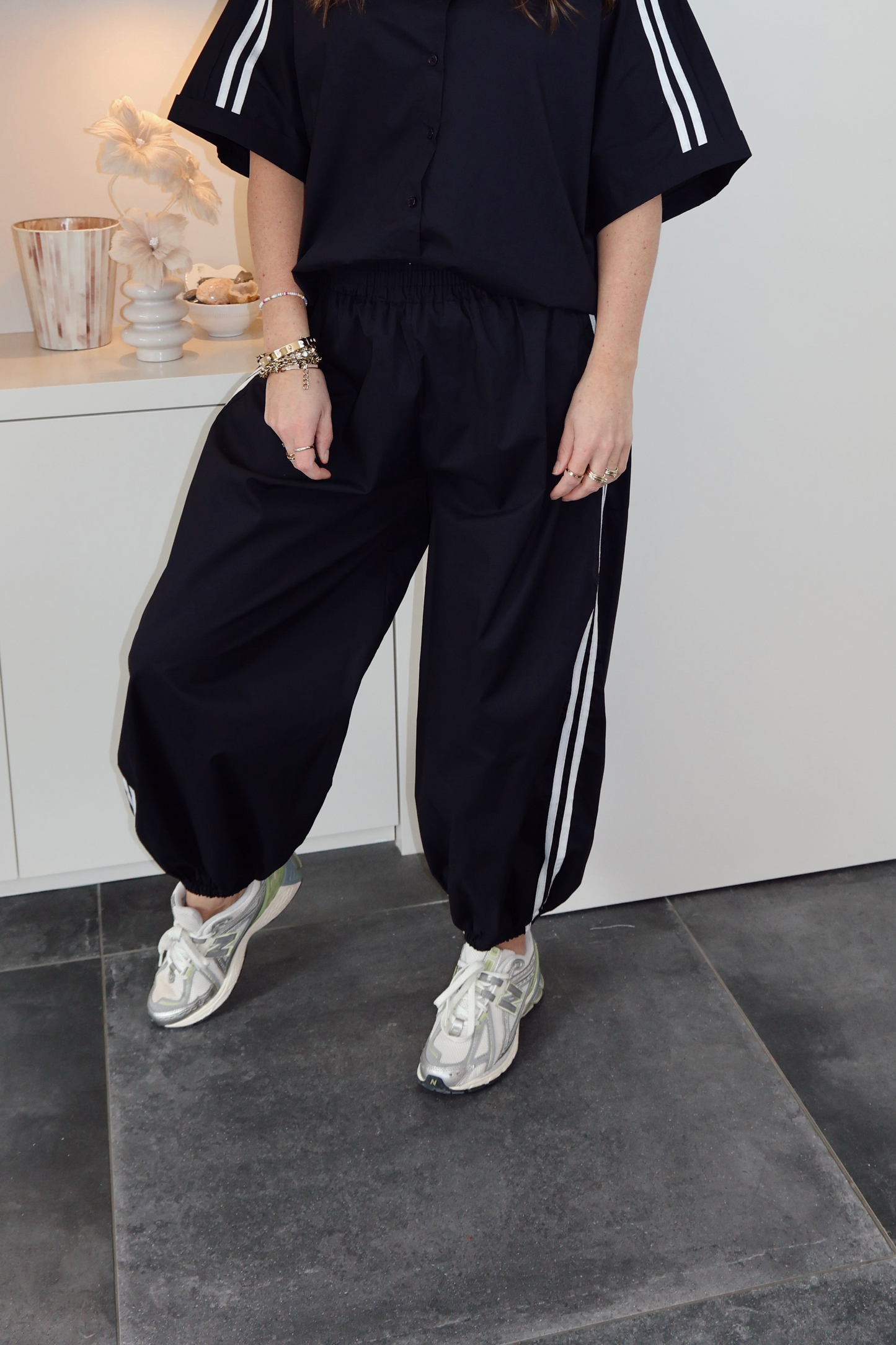Bibi Pants stripes Navy/Wit