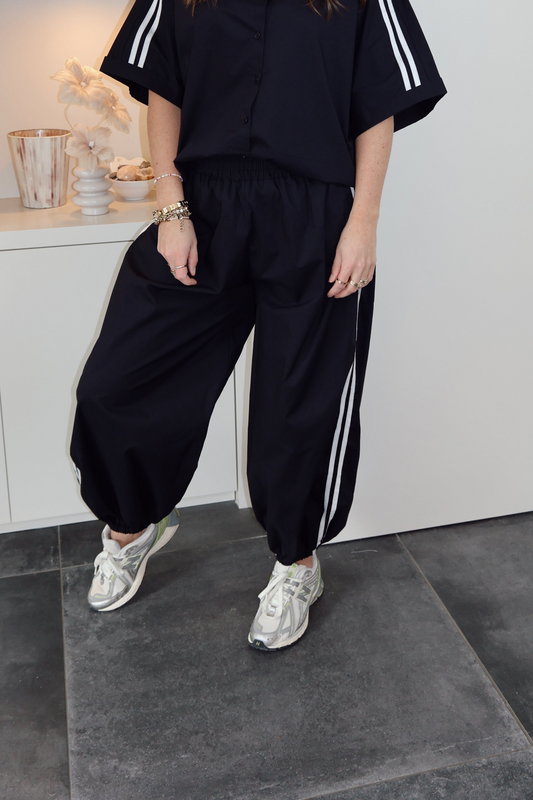 Bibi Pants stripes Navy/Wit