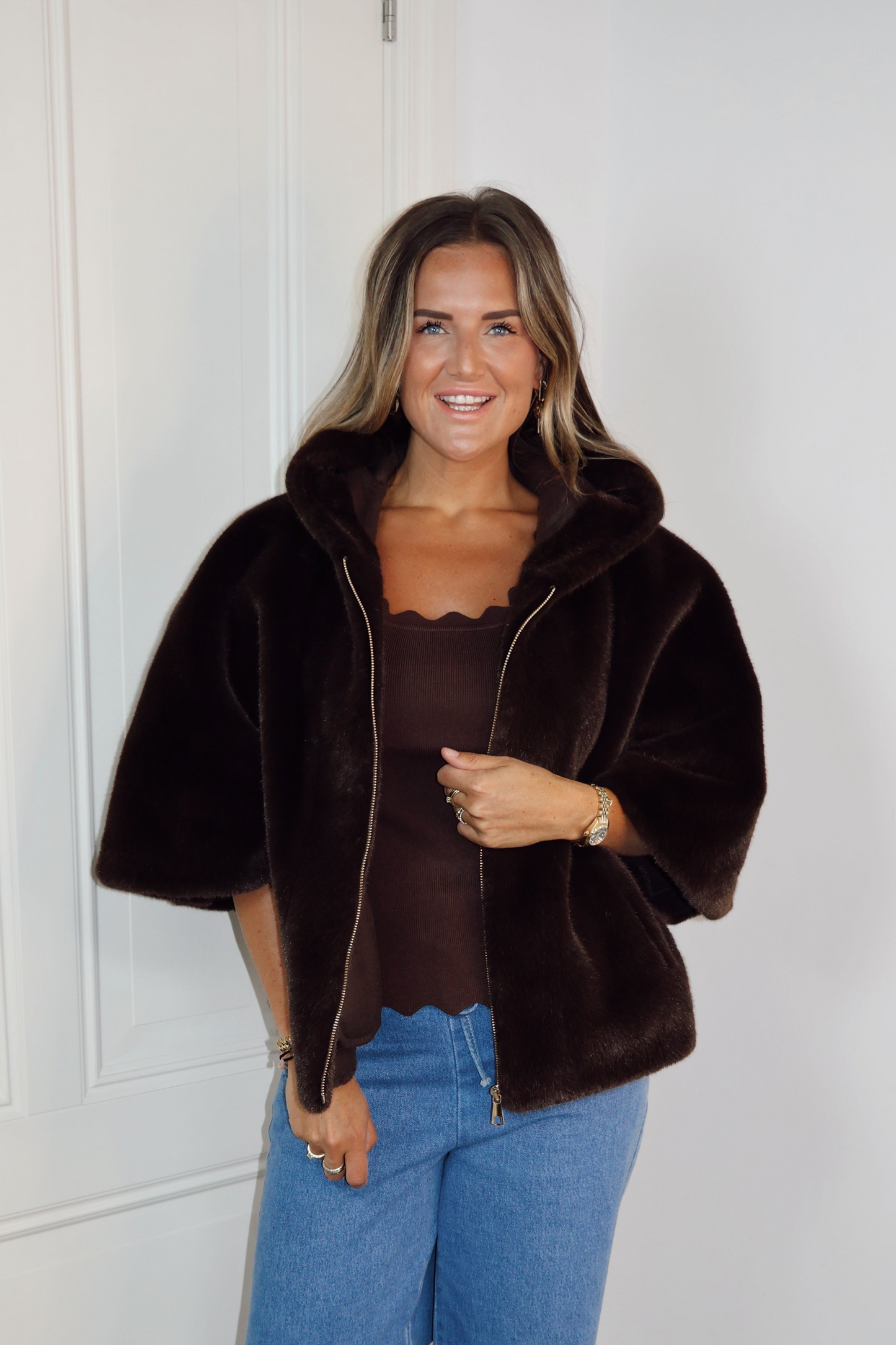 Fake Fur jas Teddy Bruin
