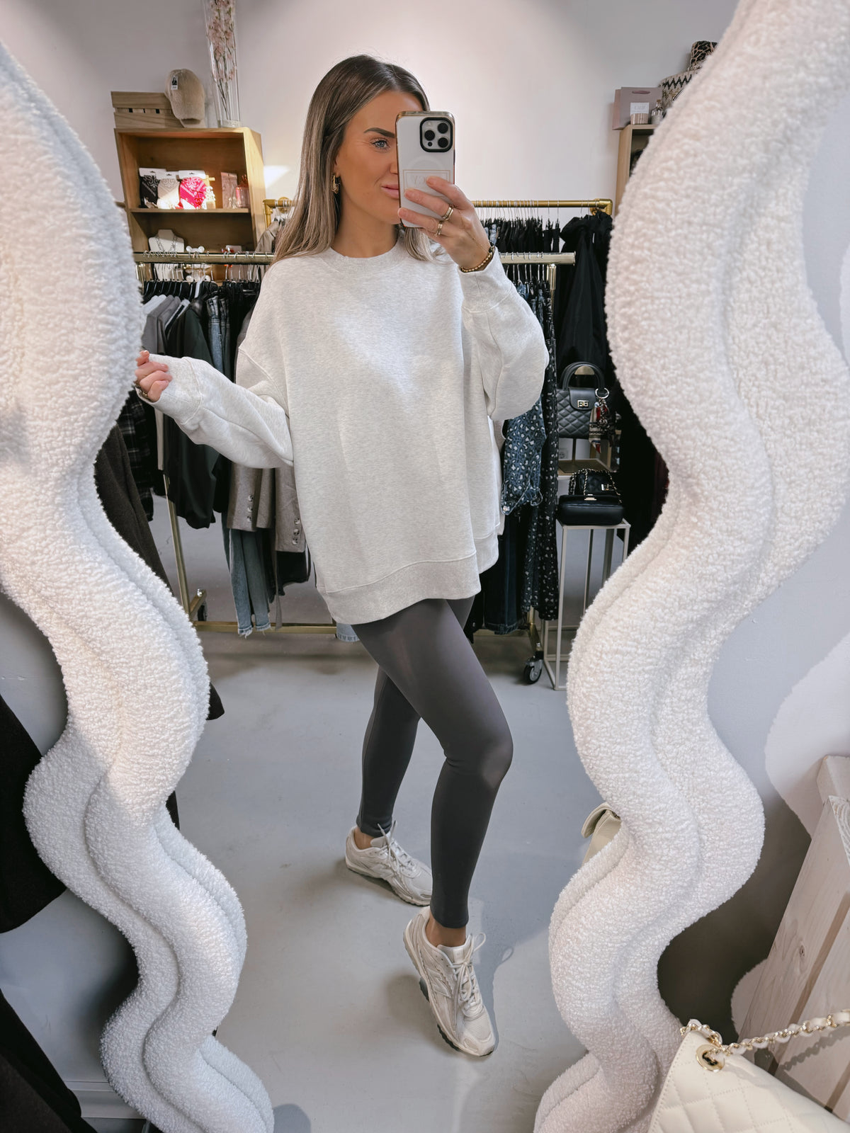 Oversized sweater Stella Grijs