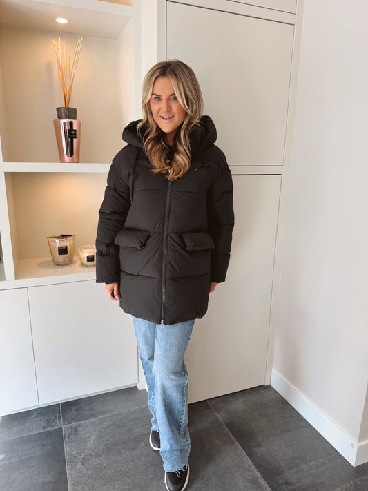 Winterjas Gevoerd Macy Zwart