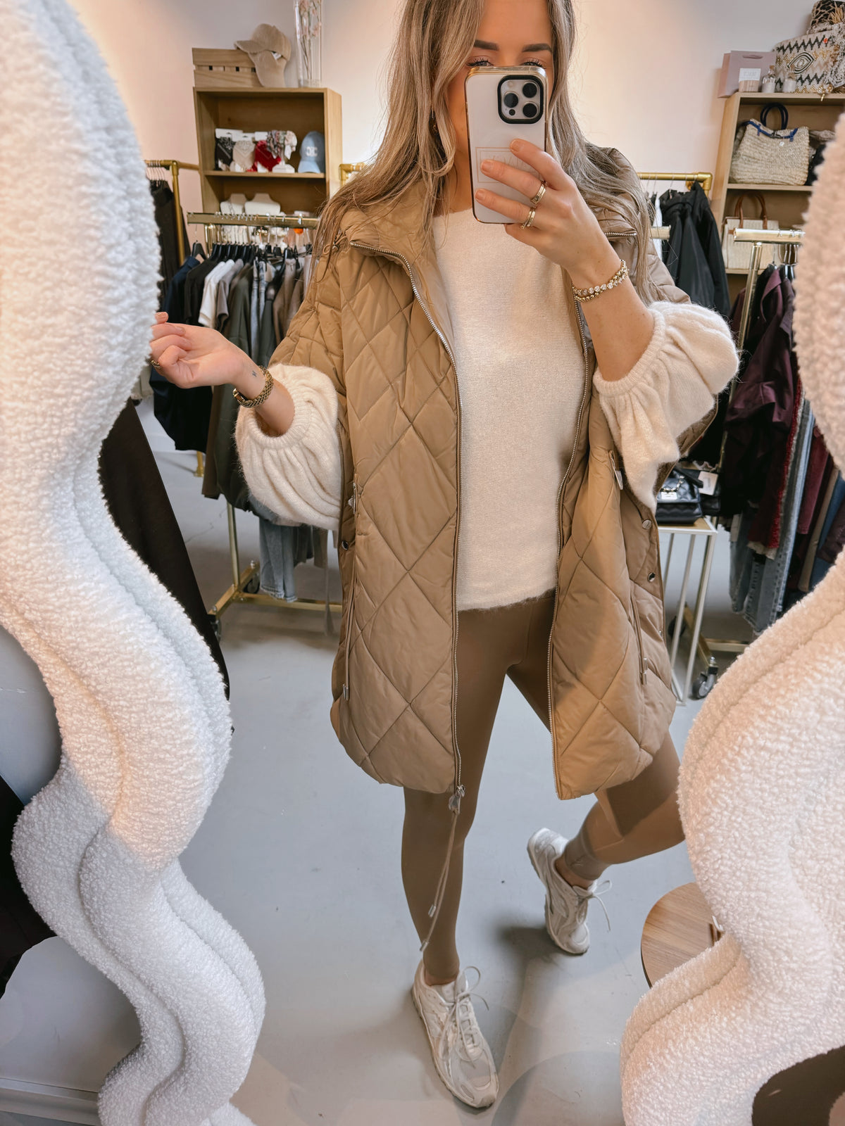 Legging gevoerd Mirna Camel