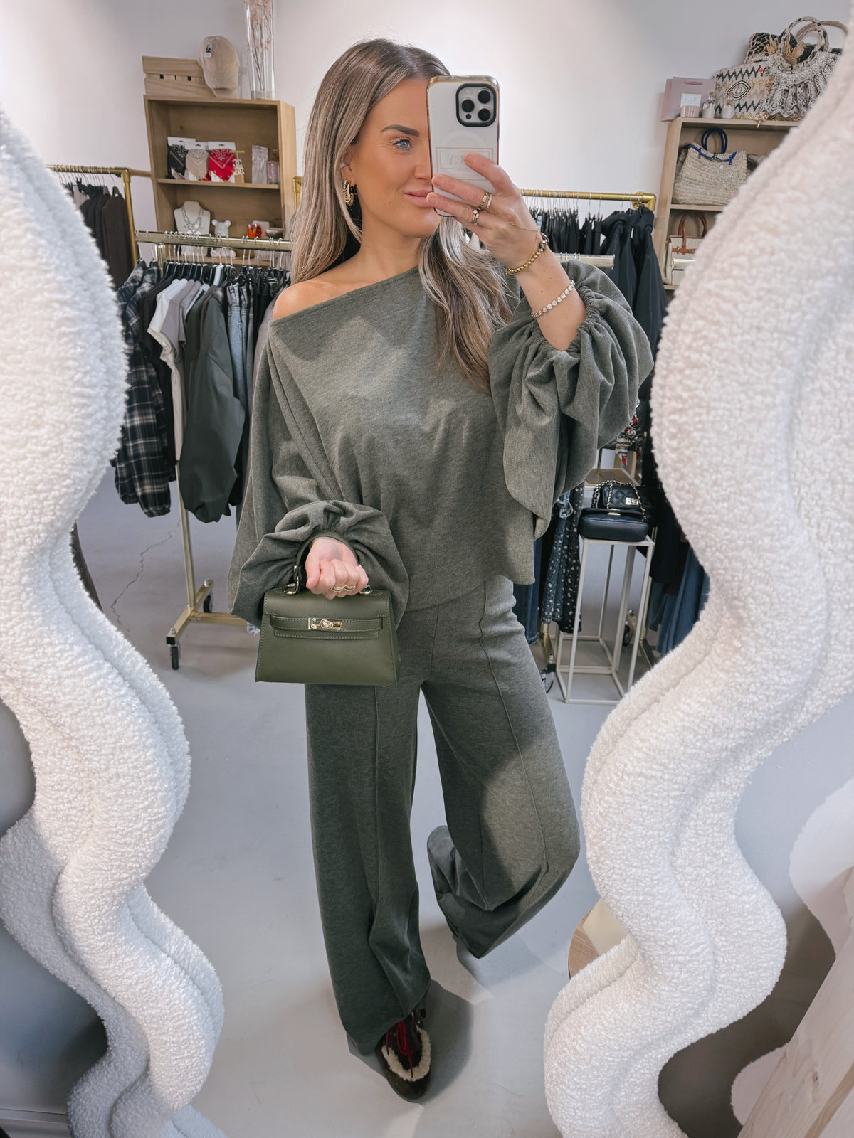 2-pieces set Estelle Vlindertop Groen