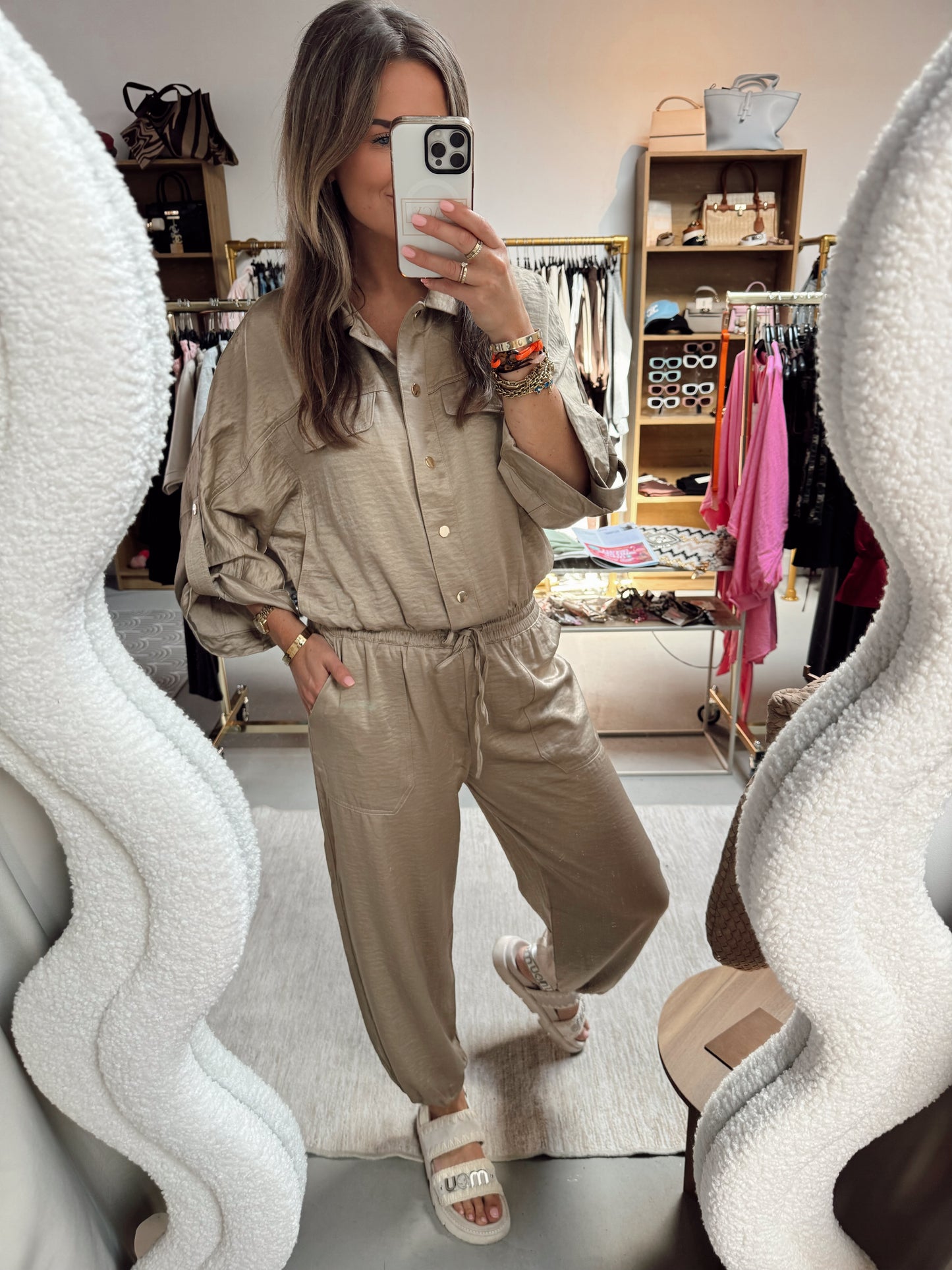 2-pieces set Angela Khaki