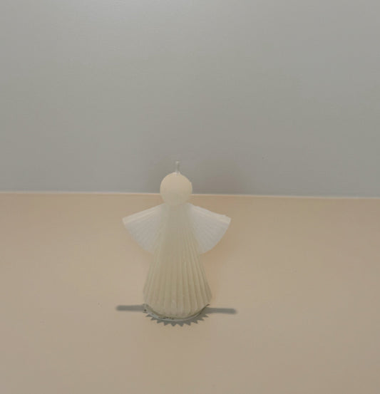 Kerst engel kaars wit