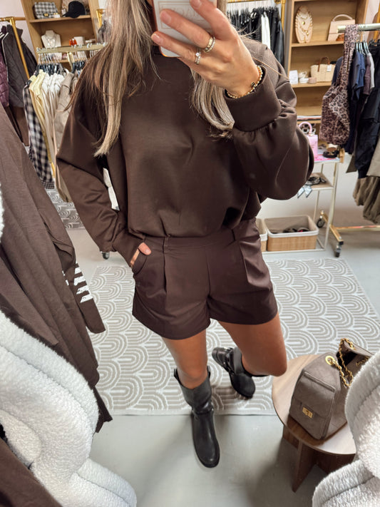 Basic sweater Vienna Bruin