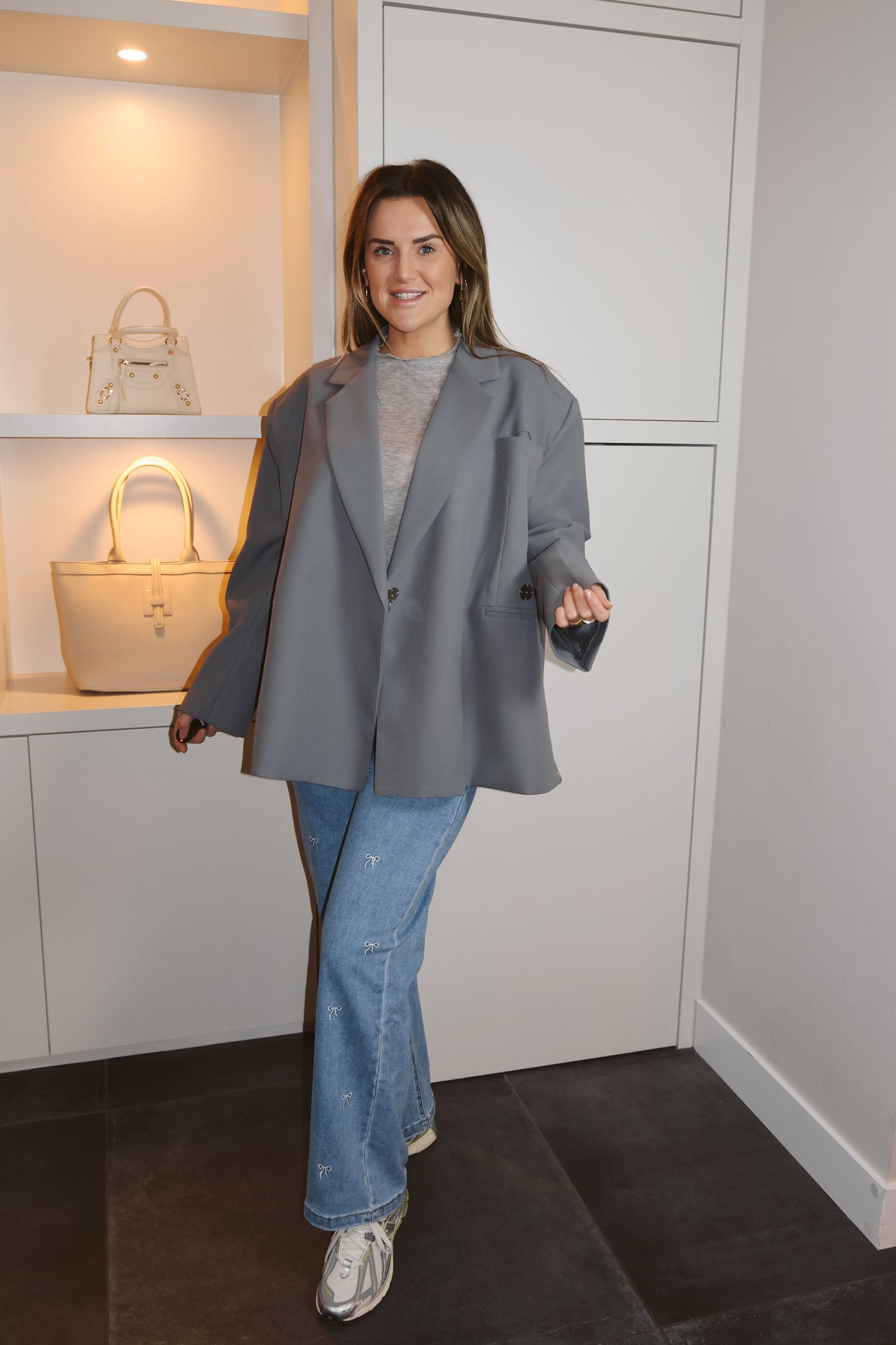 Ambika Blazer Jasmiin Grijs