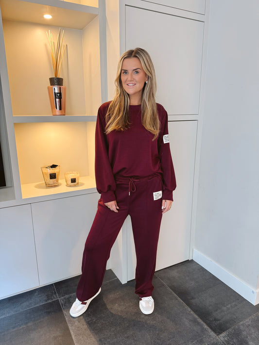 Musthave Joggingset Lange mouwen Burgundy