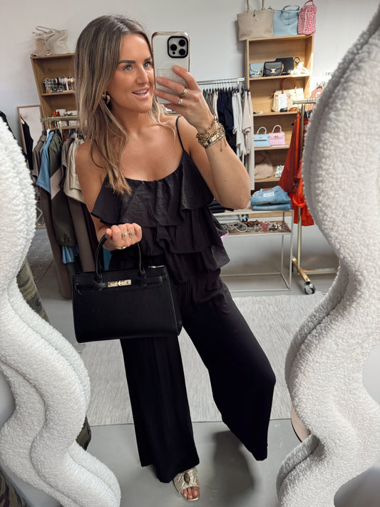 2-pieces Ruffle zwart