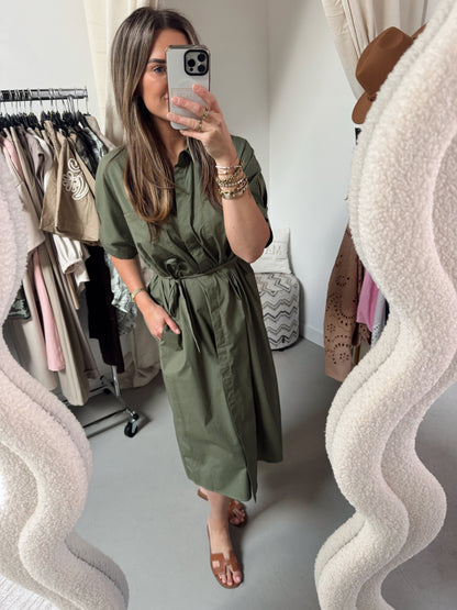 Jurk met ceintuur Daisy Army