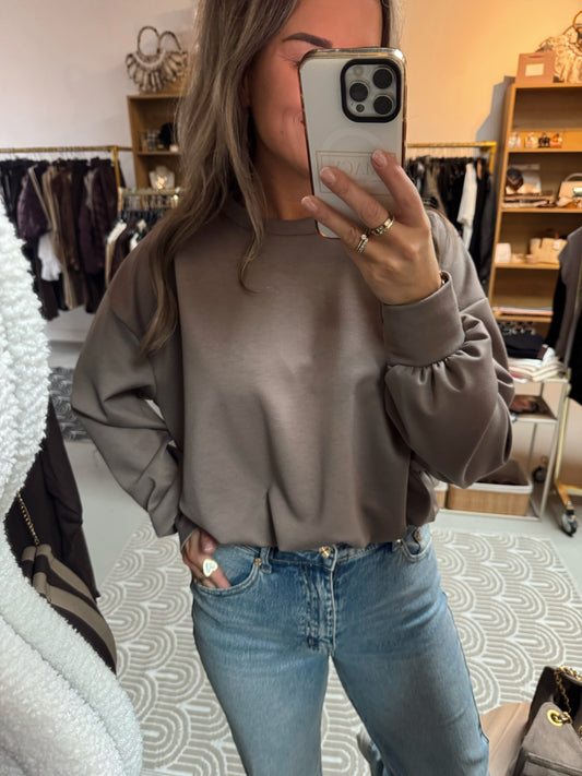 Basic sweater Vienna Taupe