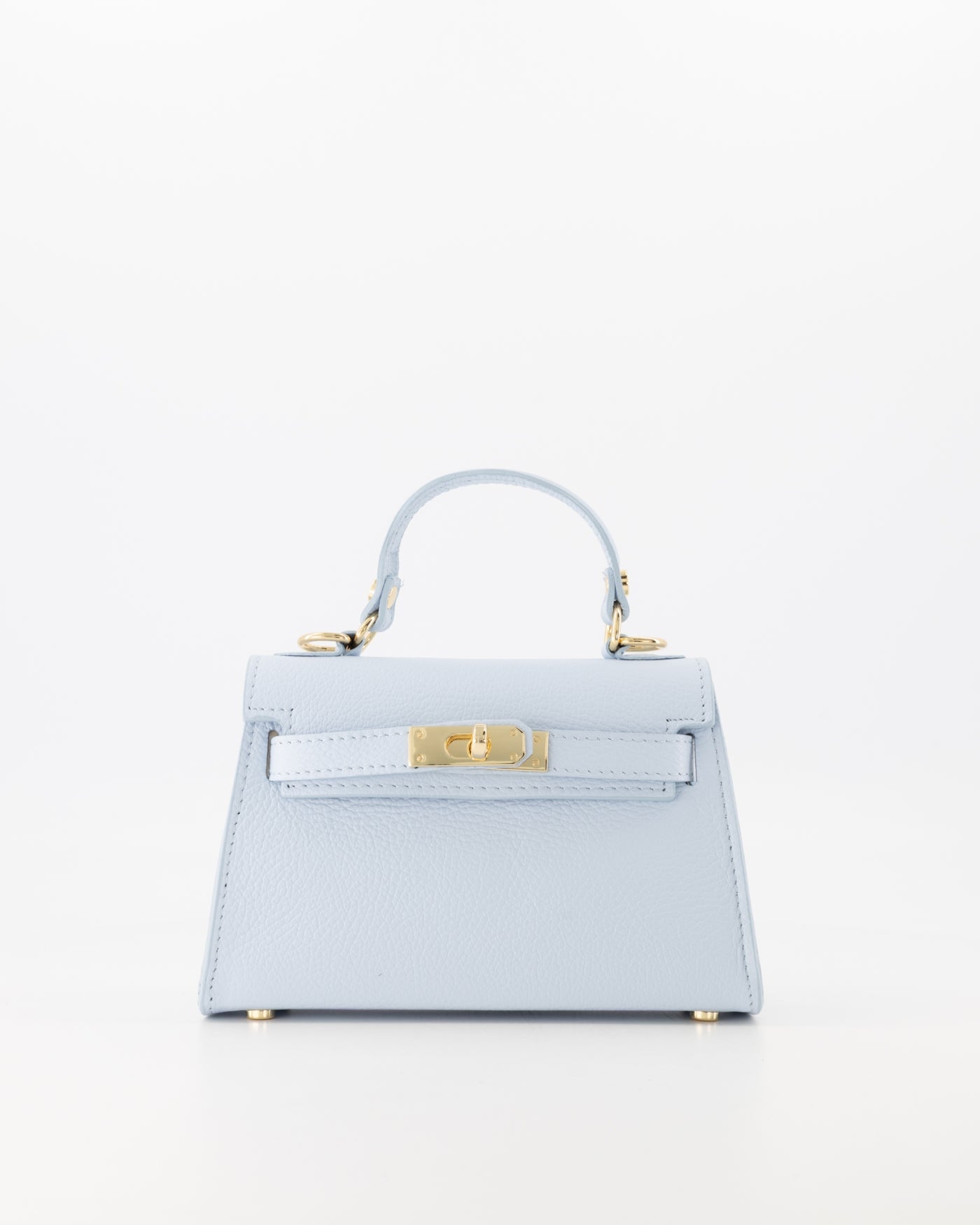 100% leren Crossbody tas Grace Palmellato Lichtblauw