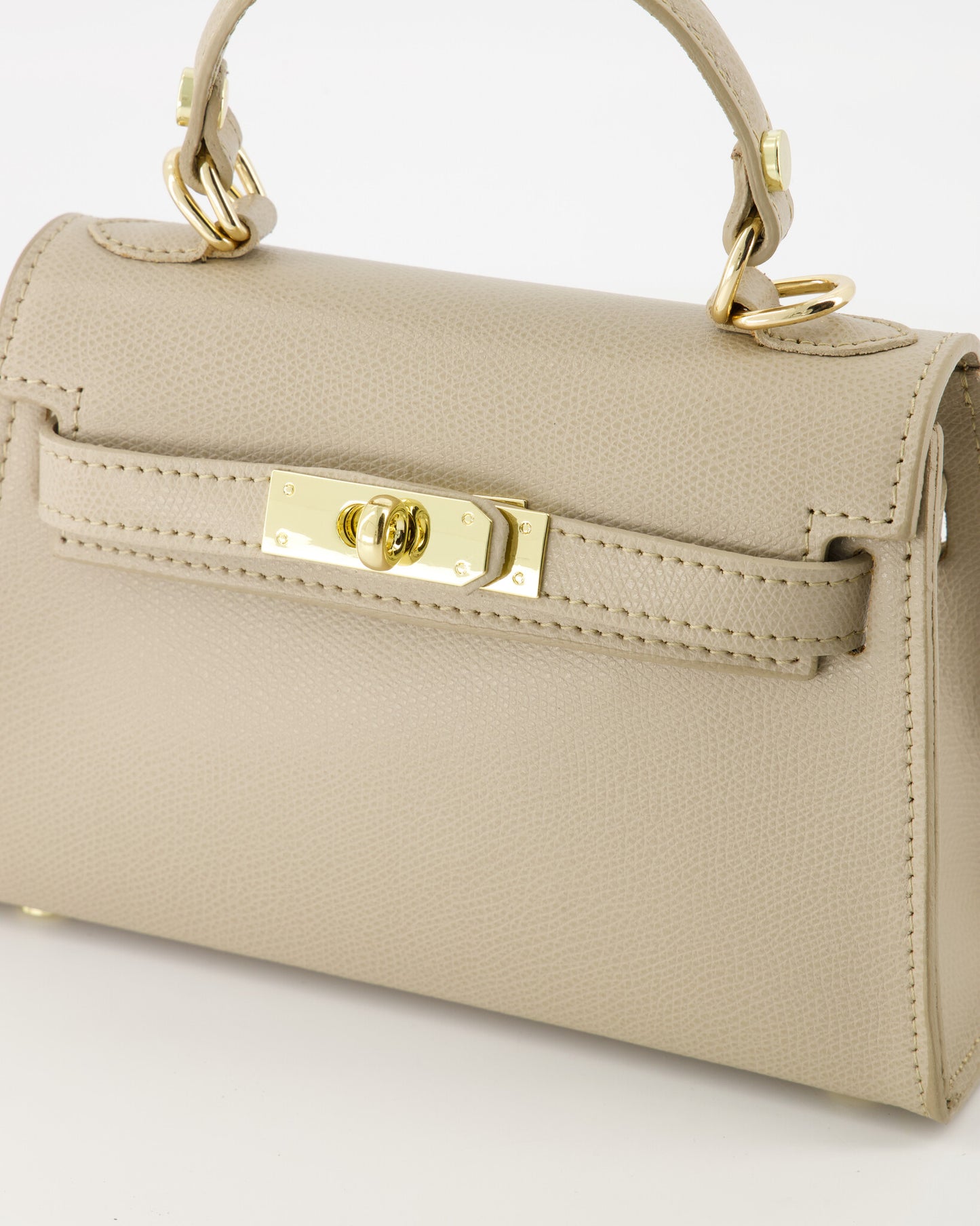 100% leren Crossbody tas Grace Palmellato Taupe