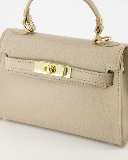 100% leren Crossbody tas Grace Palmellato Taupe