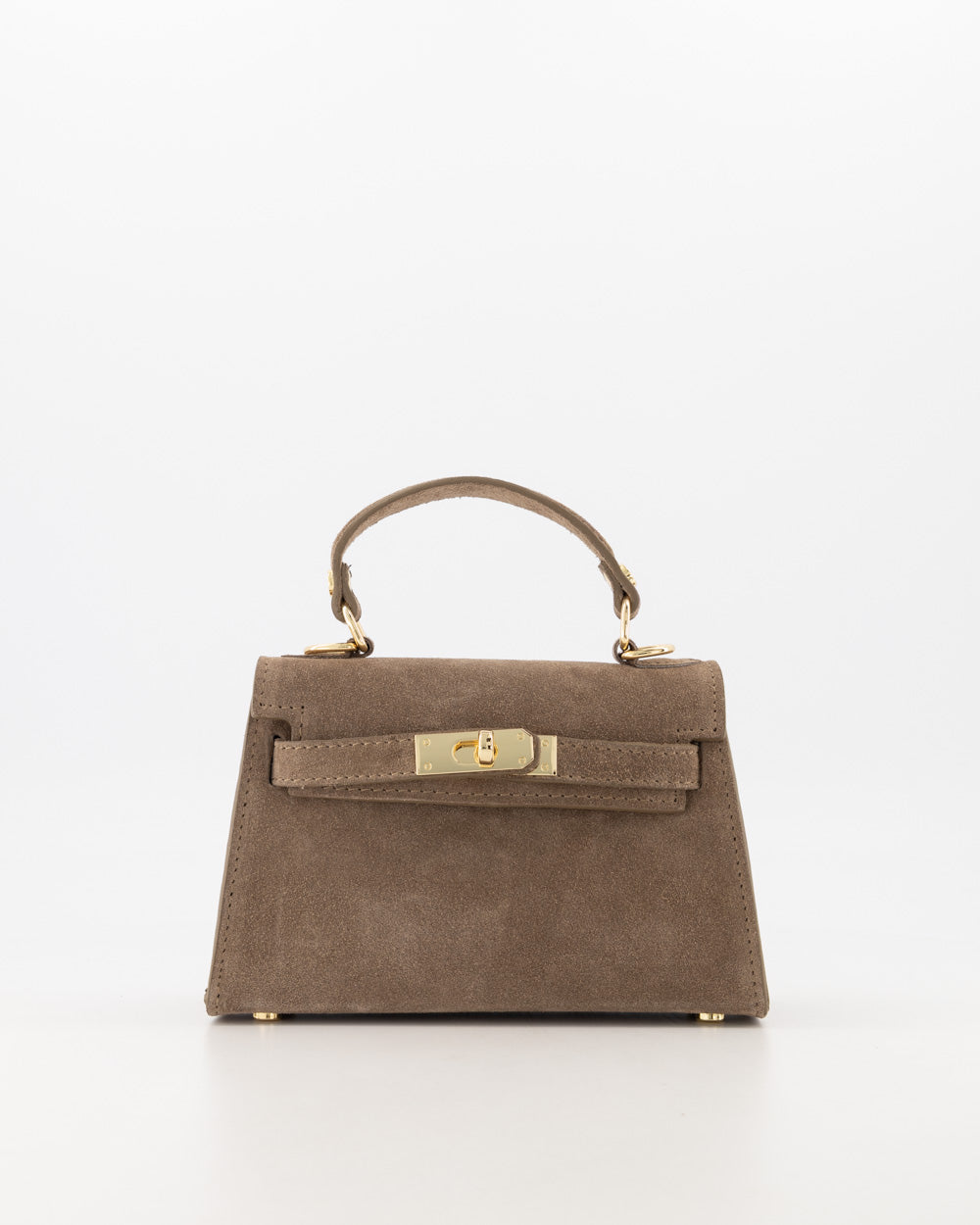 100% leren Crossbody tas Grace Suede Taupe