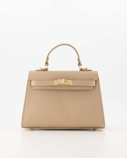 100% Leer Juliet medium Taupe
