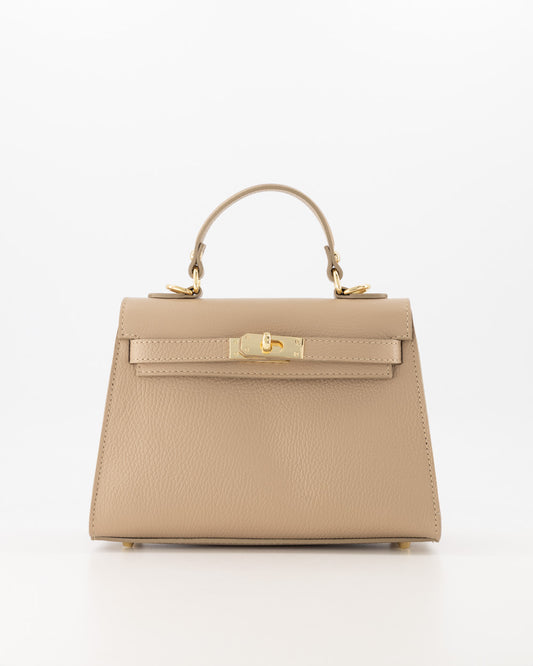 100% Leer Juliet medium Taupe