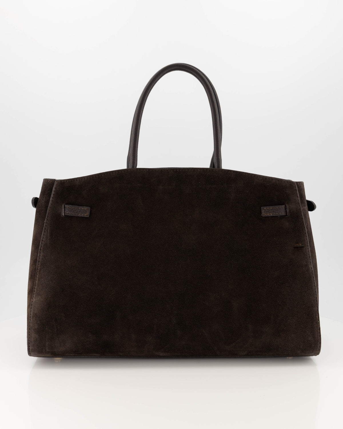 100% Suede Schouder tas Braga Donkerbruin