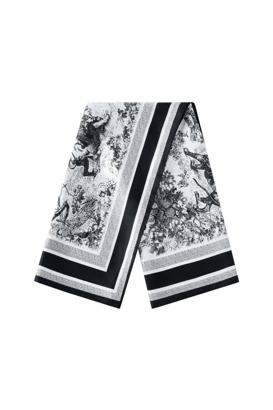 Sjaaltje Print Zwart/Wit