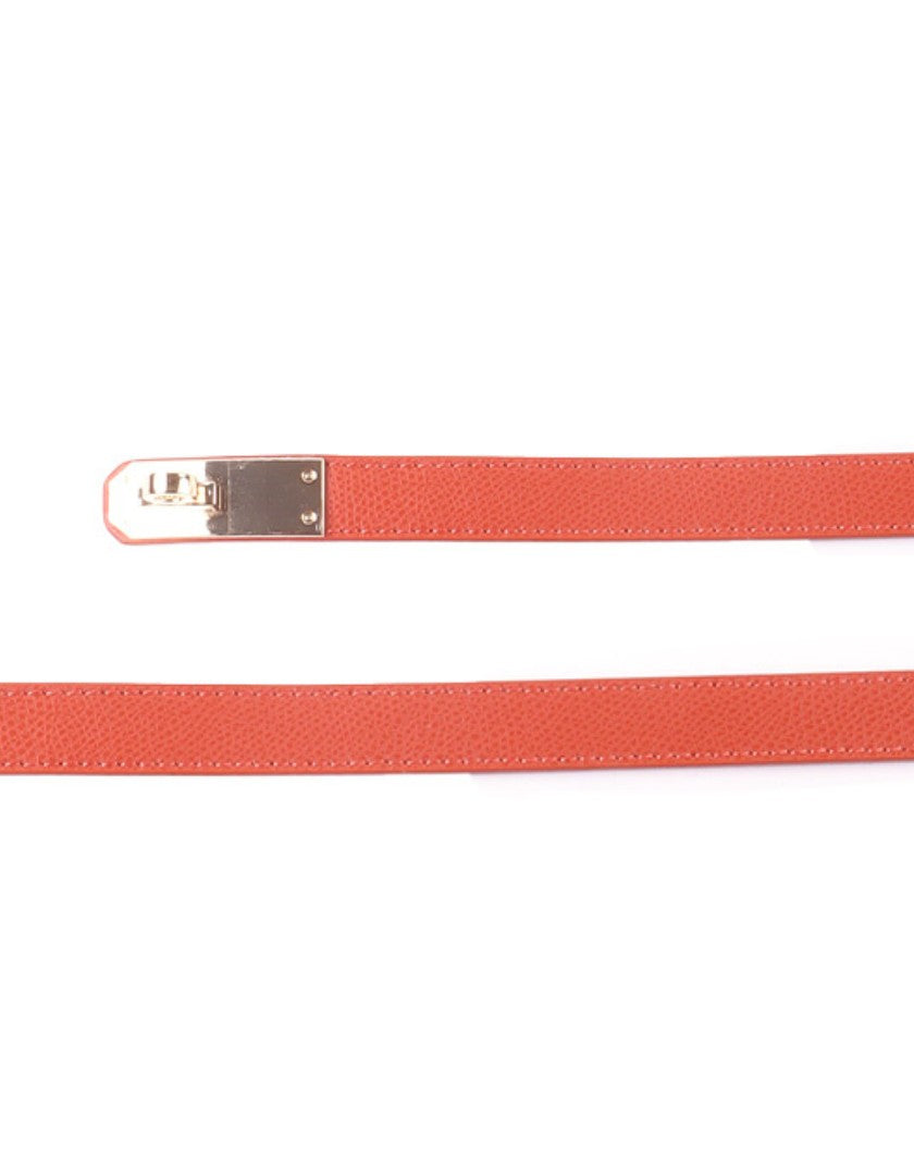 100% leren riem Claire oranje