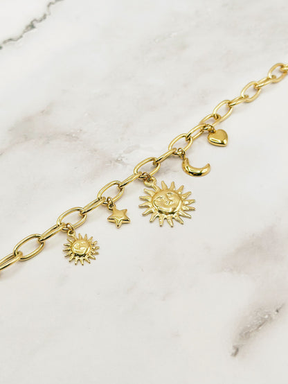 Emily ketting Moon Goud
